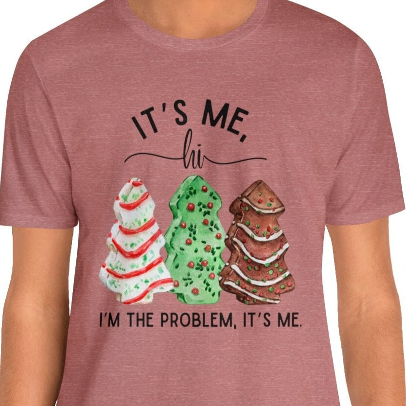 It's Me, Hi Christmas Tree Cake Unisex Jersey Short Sleeve Tee