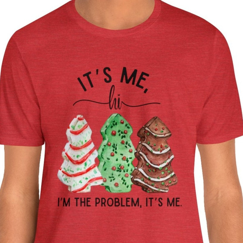 It's Me, Hi Christmas Tree Cake Unisex Jersey Short Sleeve Tee