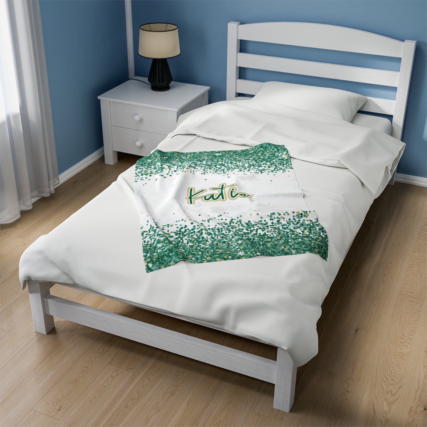 Custom Sparkle Velveteen Plush Blanket