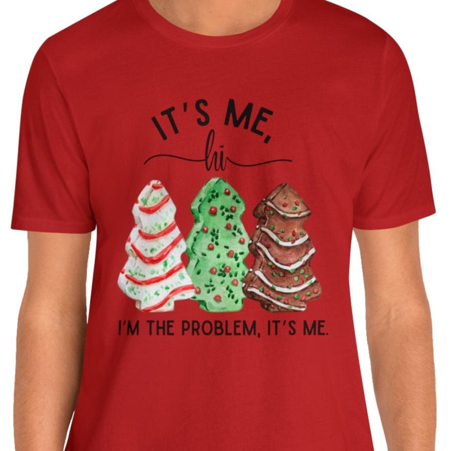 It's Me, Hi Christmas Tree Cake Unisex Jersey Short Sleeve Tee
