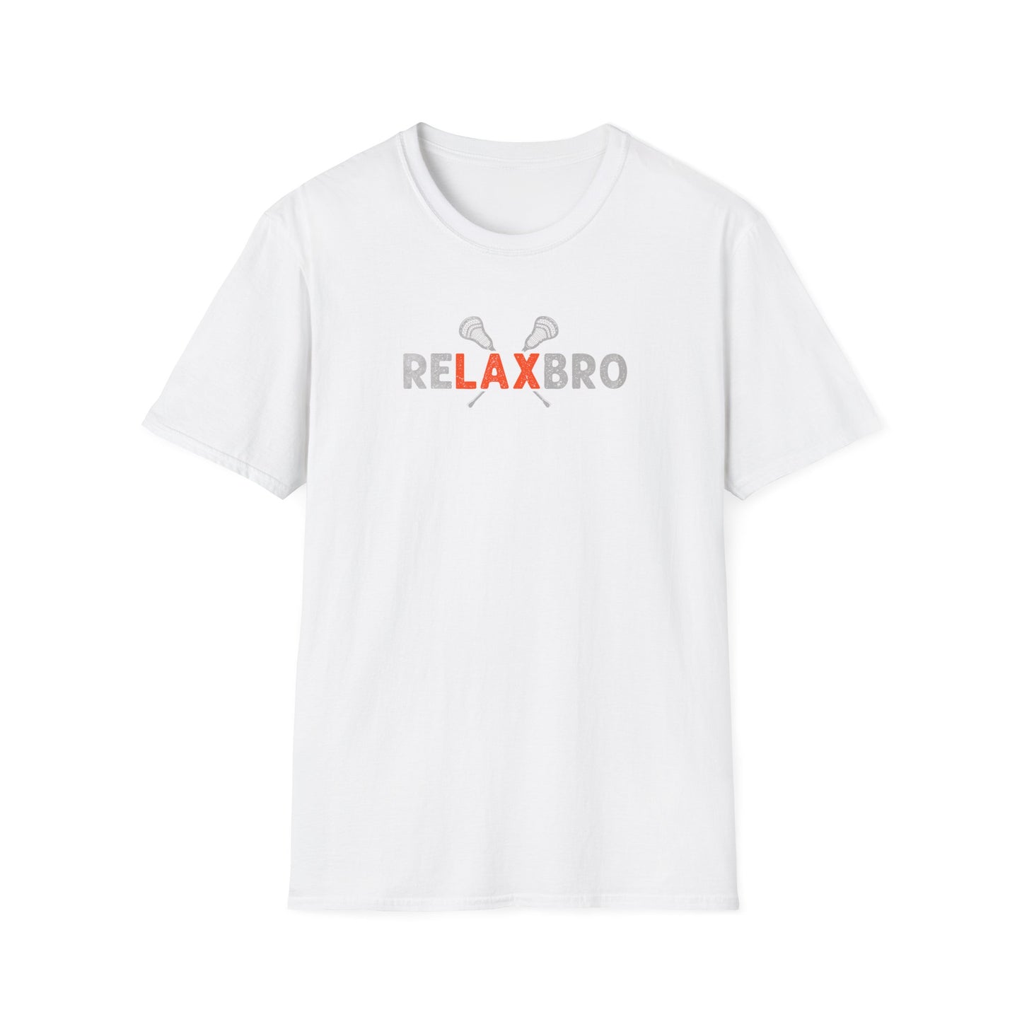 RELAXBRO Lacrosse Gray/Orange Softstyle T-Shirt