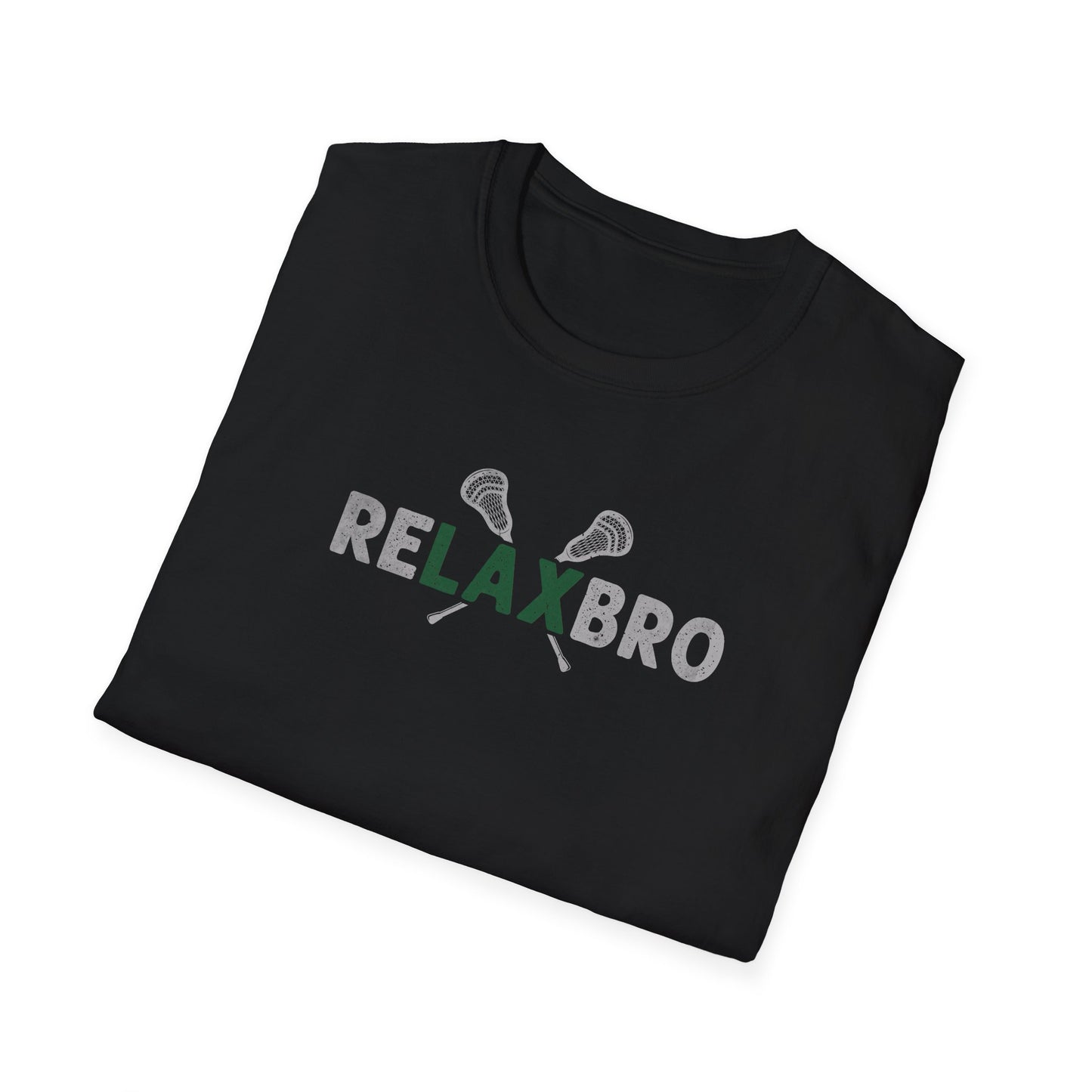 RELAXBRO Lacrosse Gray/Green Softstyle T-Shirt