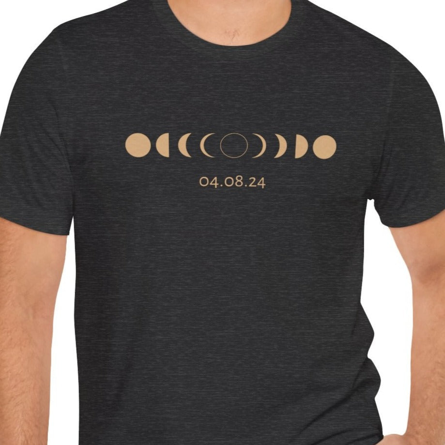 Eclipse Moon Phases 04.08.24 Unisex Jersey Short Sleeve Tee