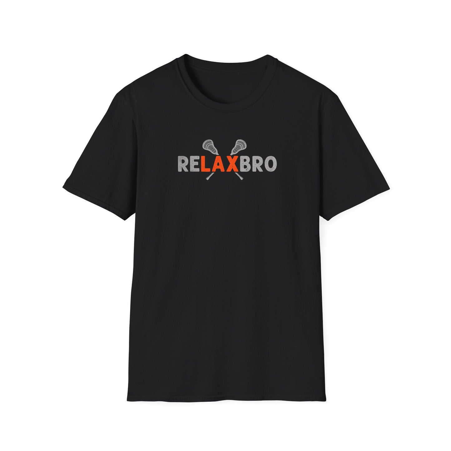 RELAXBRO Lacrosse Gray/Orange Softstyle T-Shirt