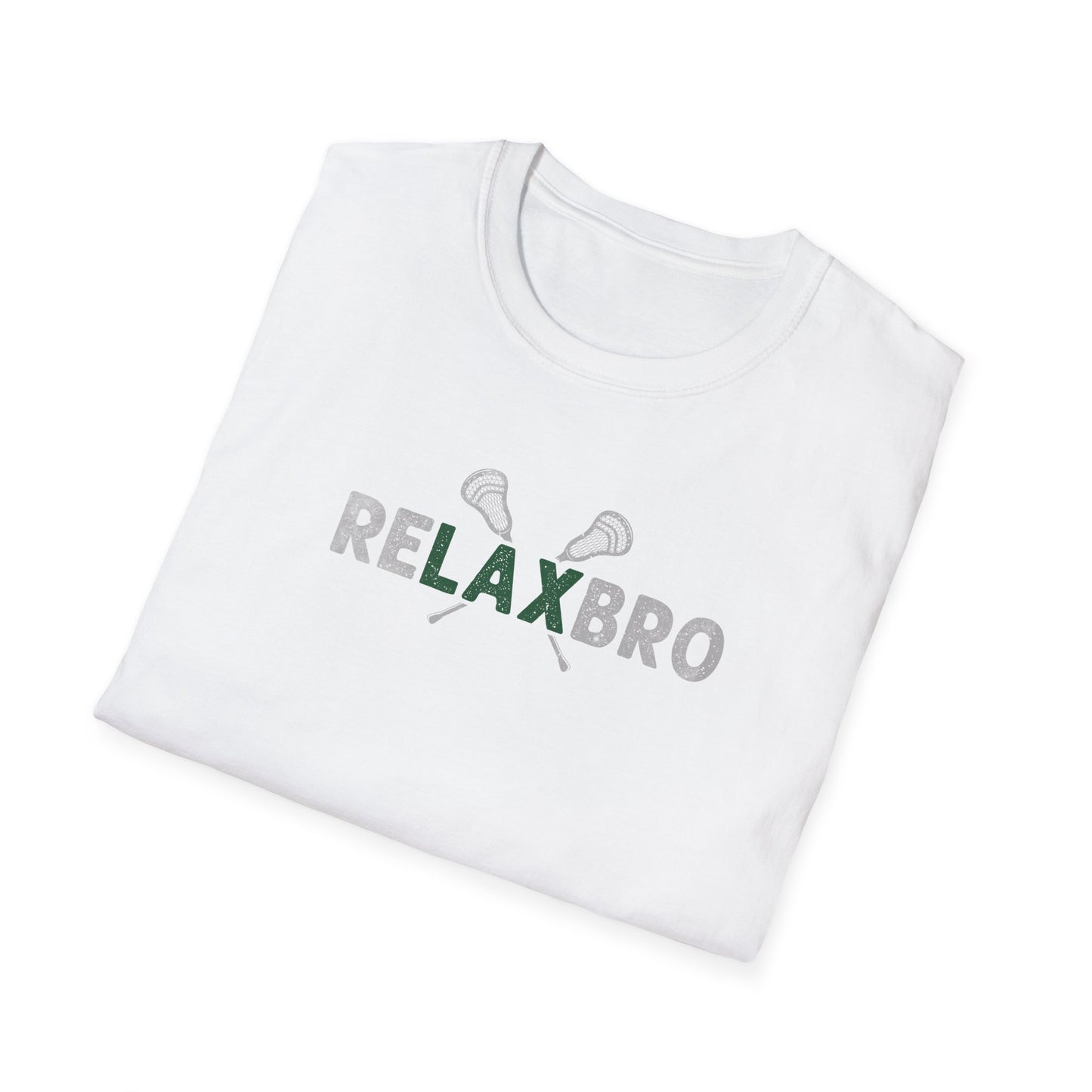 RELAXBRO Lacrosse Gray/Green Softstyle T-Shirt