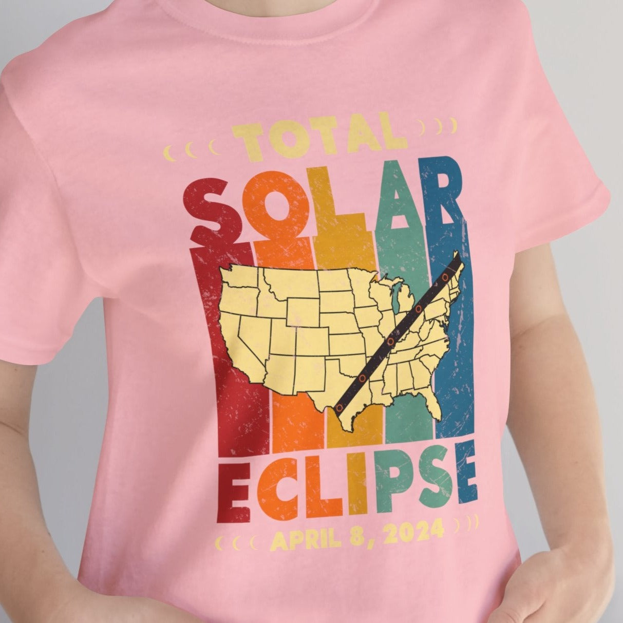 Total Eclipse Map Unisex Jersey Short Sleeve Tee