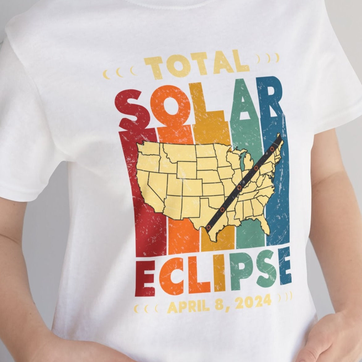 Total Eclipse Map Unisex Jersey Short Sleeve Tee