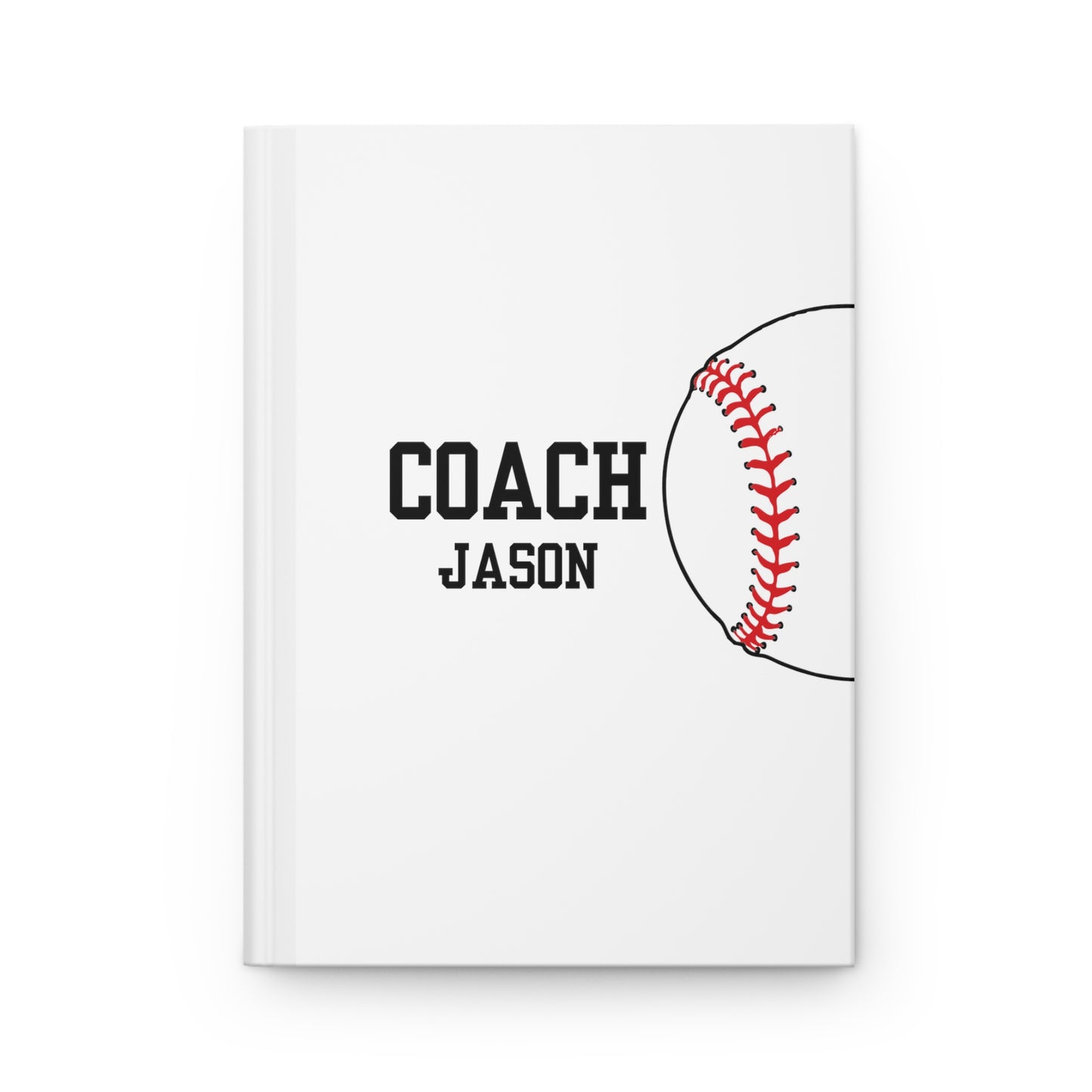 Personalized Coach Baseball Matte Journal Hardcover