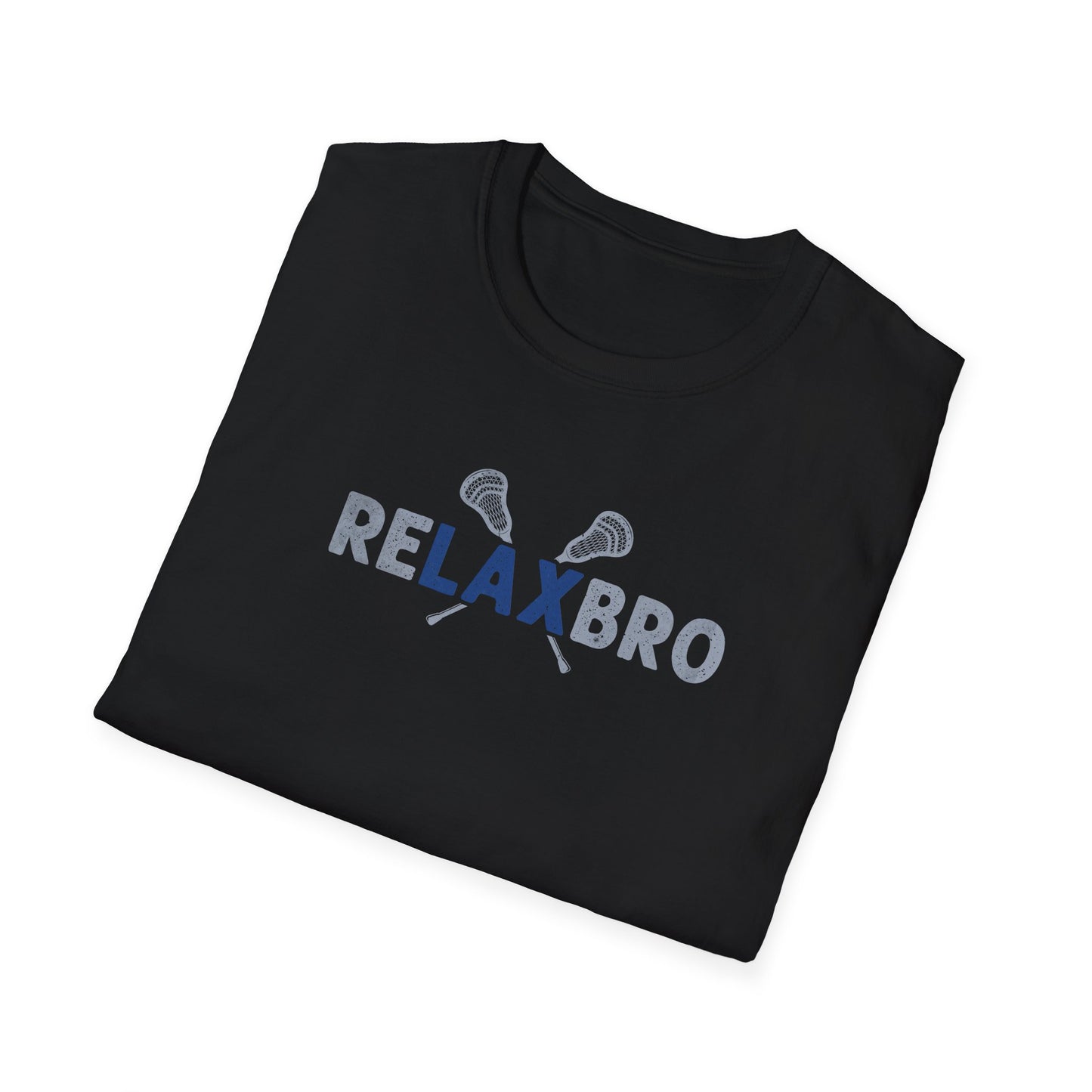 RELAXBRO Lacrosse Gray/Blue Softstyle T-Shirt