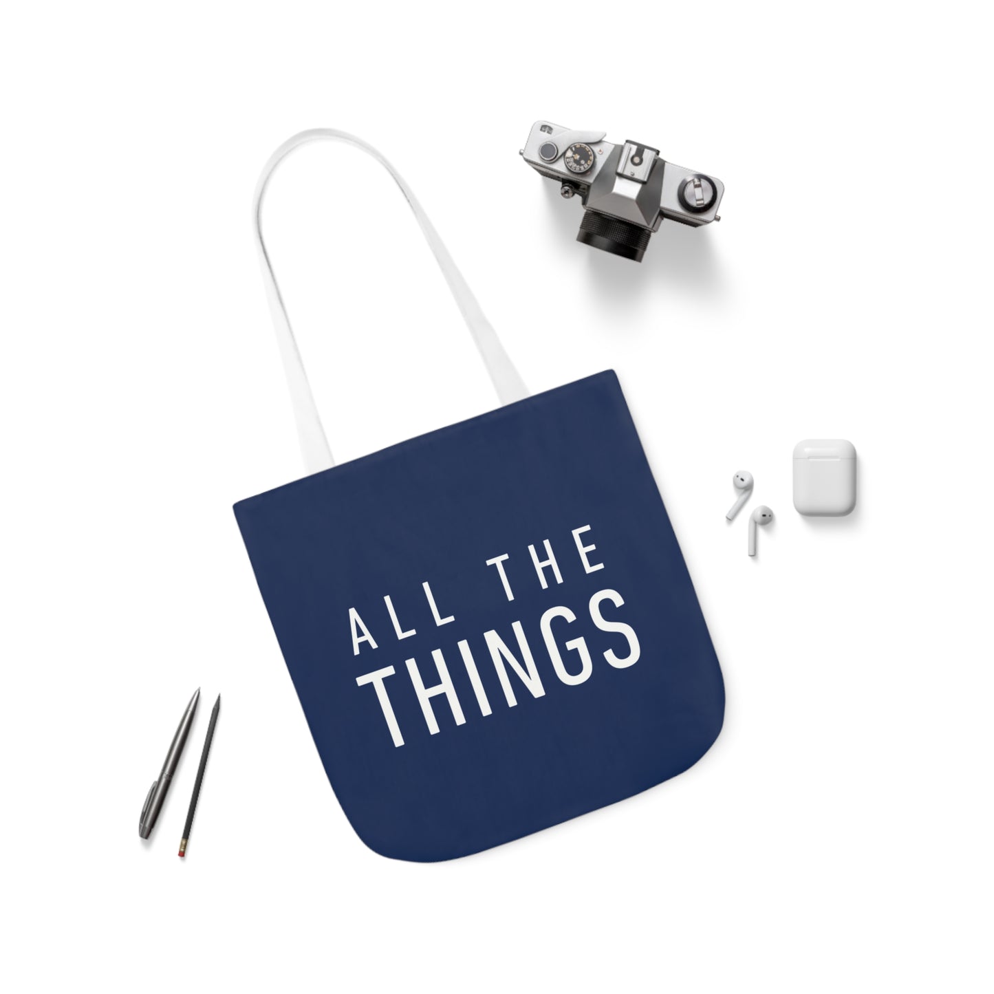 All The Things Polyester Canvas Tote Bag (AOP)