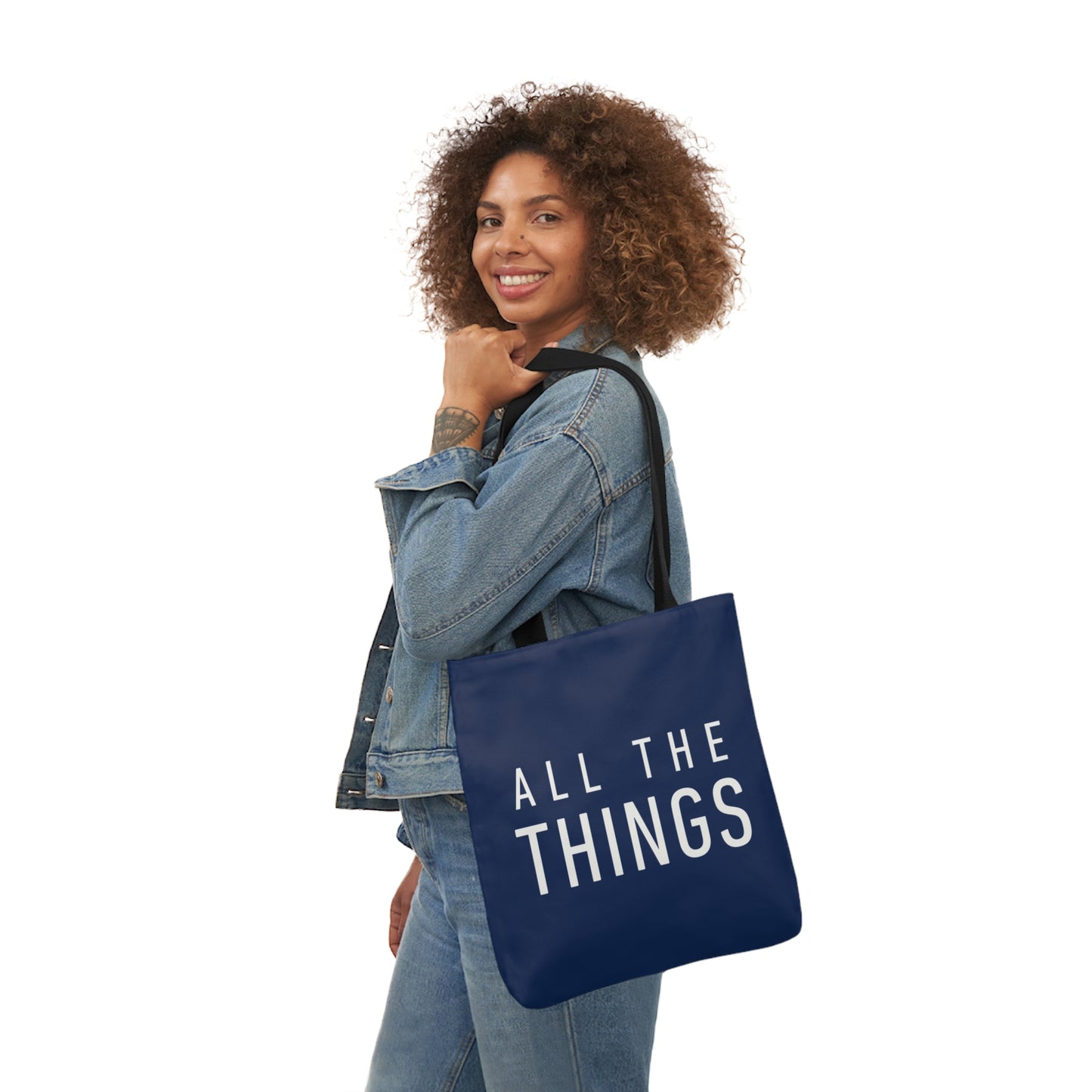 All The Things Polyester Canvas Tote Bag (AOP)