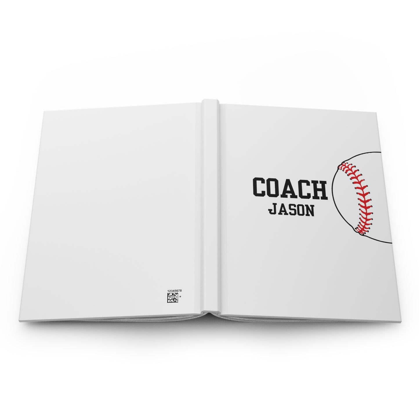 Personalized Coach Baseball Matte Journal Hardcover