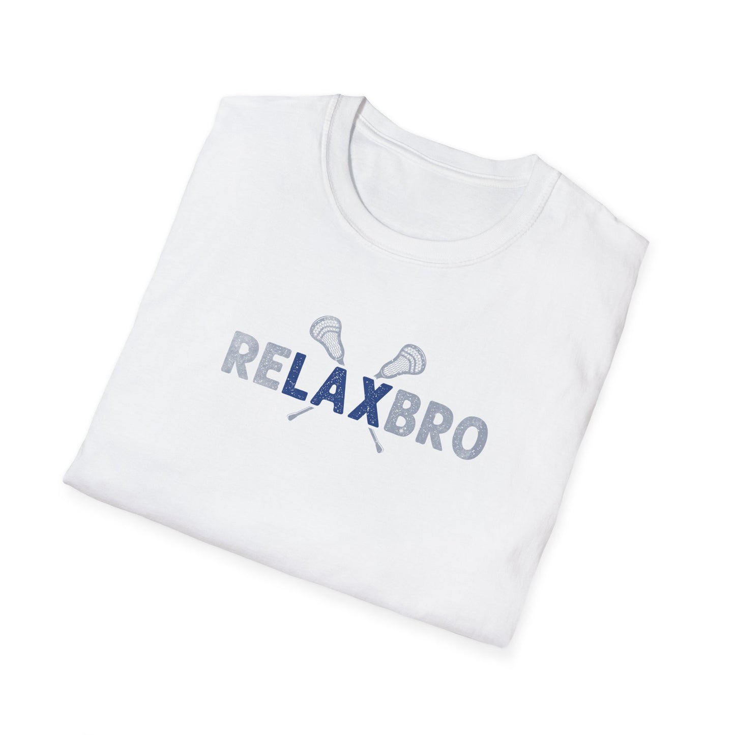 RELAXBRO Lacrosse Gray/Blue Softstyle T-Shirt