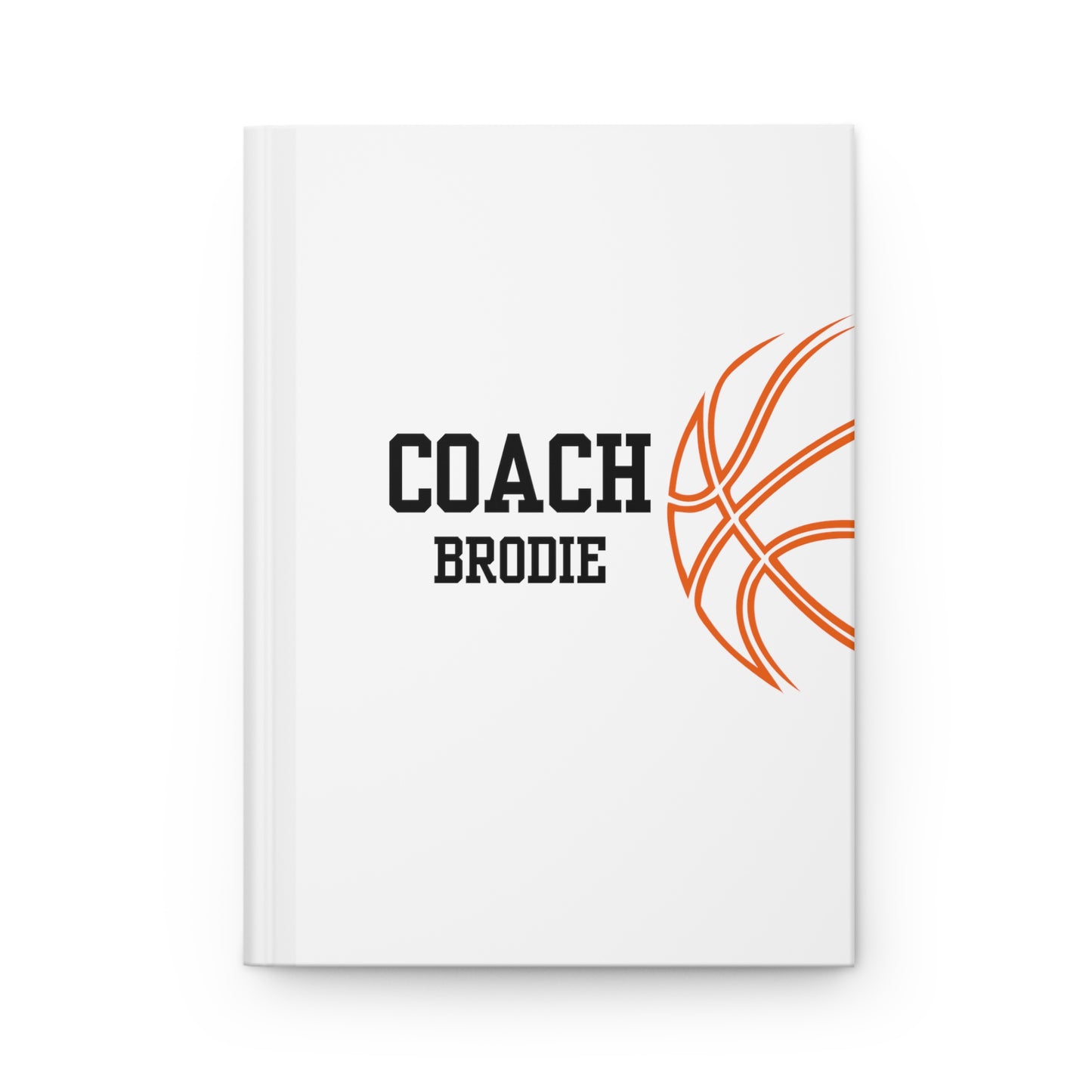 Personalized Coach Basketball Matte Journal Hardcover