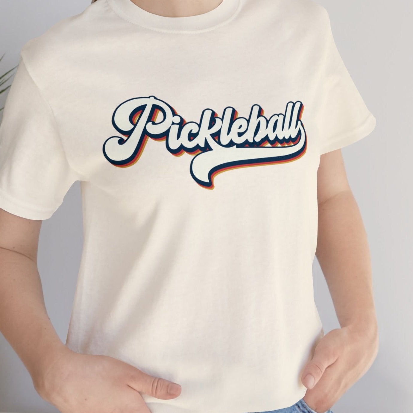 Retro Pickleball Unisex Jersey Short Sleeve Tee