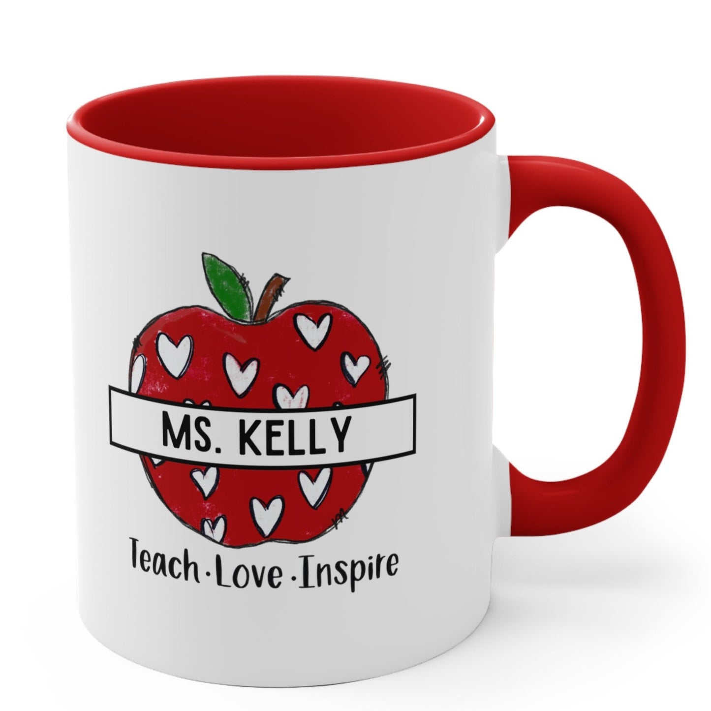 Custom Teacher 11oz Accent Mug