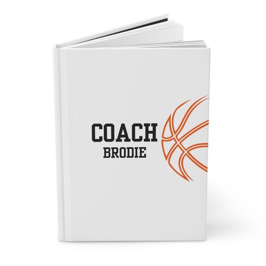 Personalized Coach Basketball Matte Journal Hardcover