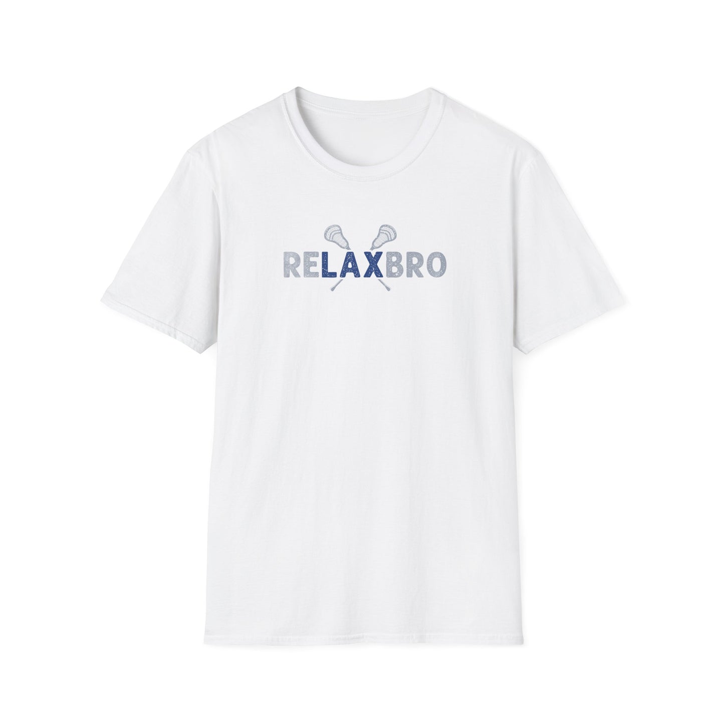 RELAXBRO Lacrosse Gray/Blue Softstyle T-Shirt