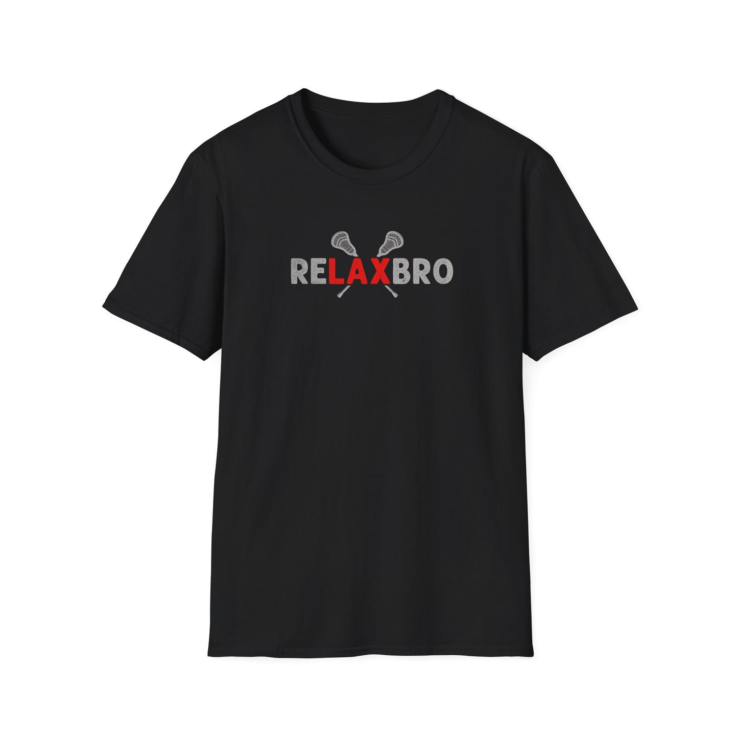 RELAXBRO Lacrosse Gray/Red Softstyle T-Shirt