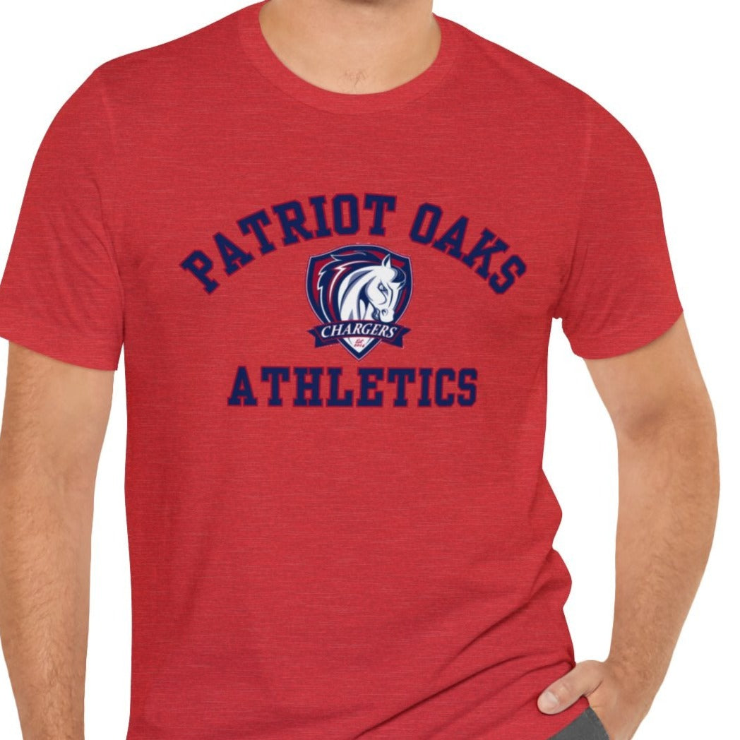 Patriot Oaks Athletics Unisex Jersey Short Sleeve Tee