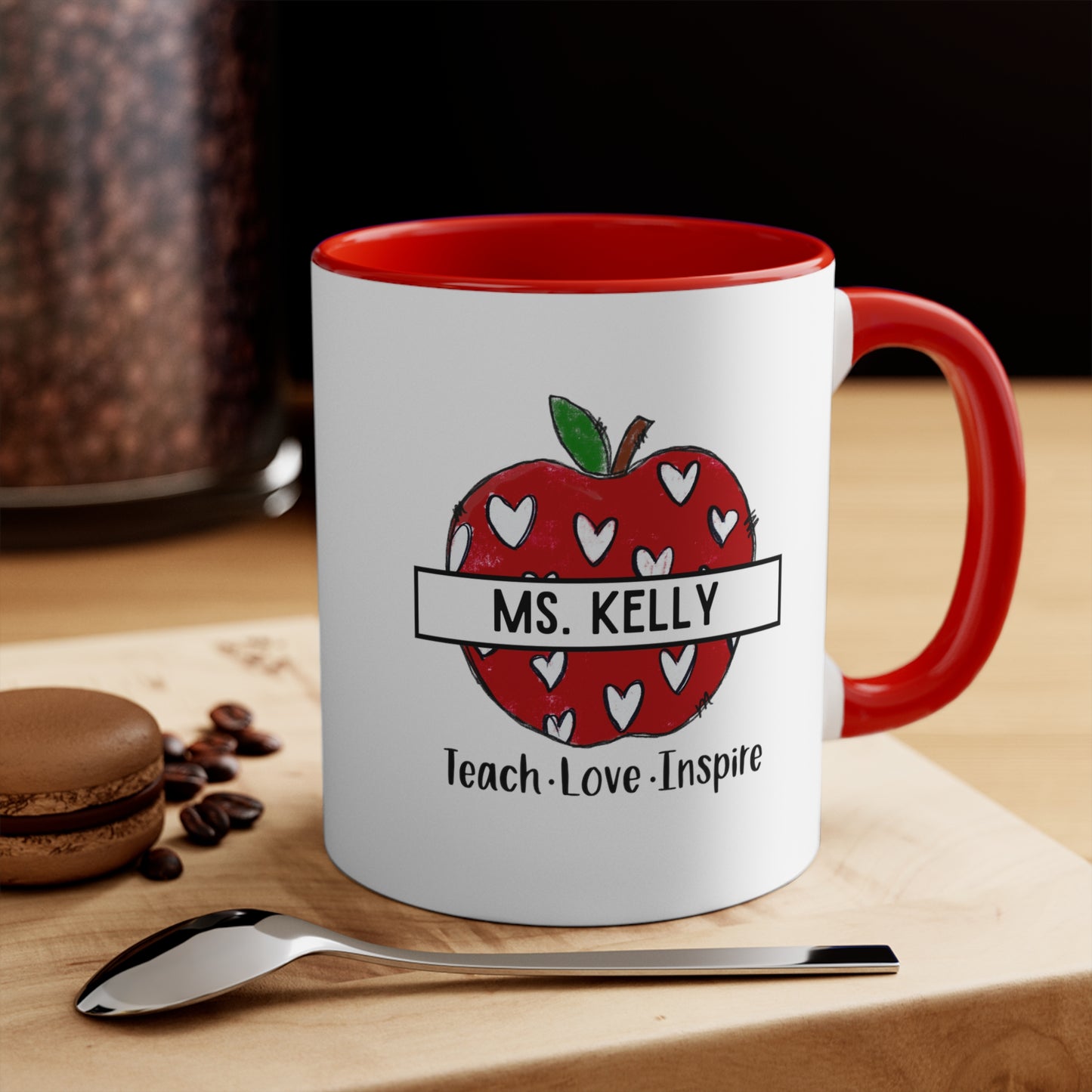 Custom Teacher 11oz Accent Mug