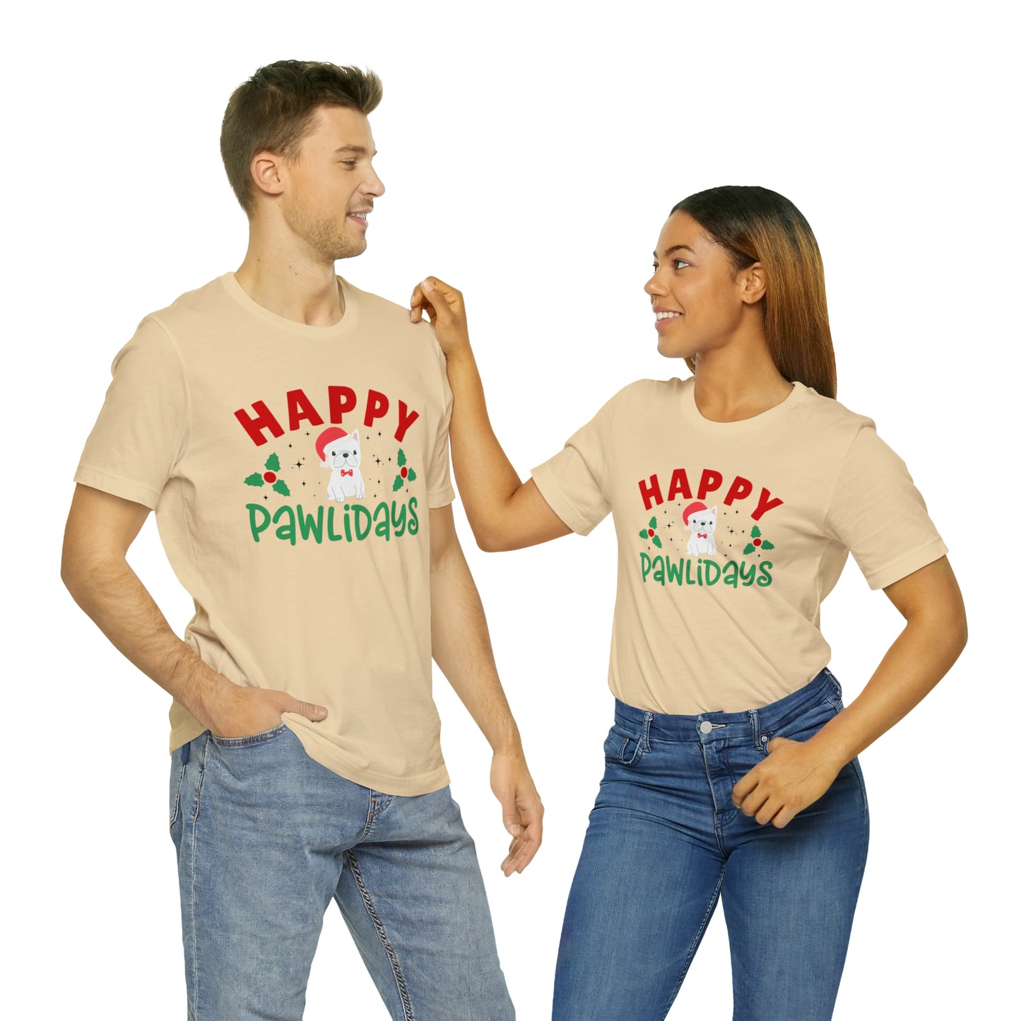 Happy Pawlidays Unisex Jersey Short Sleeve Tee