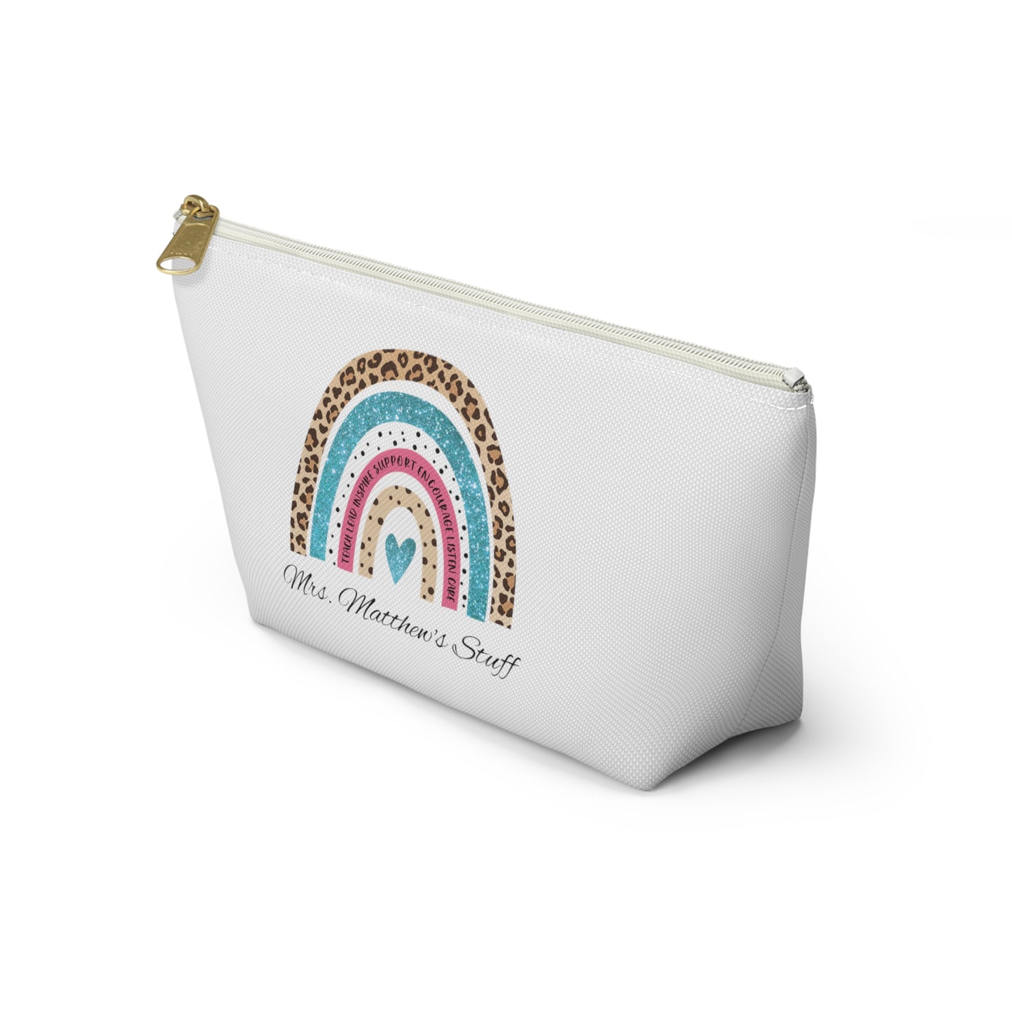 Personalized Teacher Accessory Pouch w T-bottom