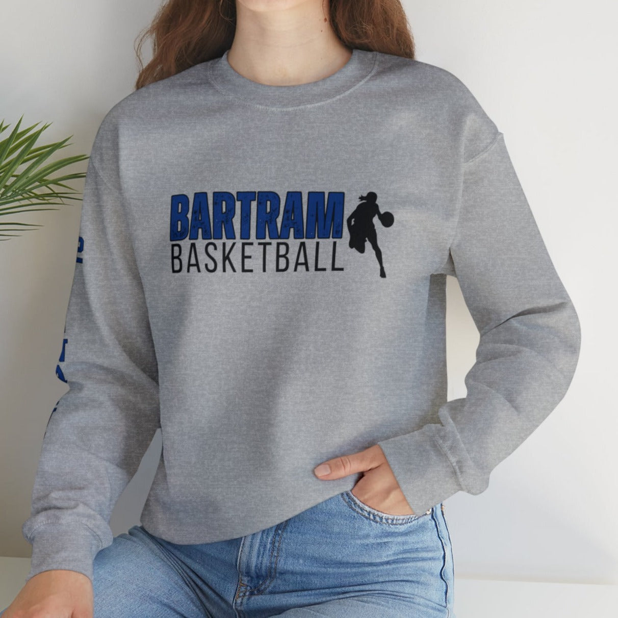 Custom "Women's Basketball" Unisex Heavy Blend™ Crewneck Sweatshirt