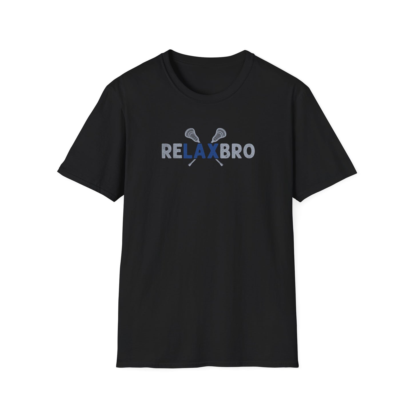 RELAXBRO Lacrosse Gray/Blue Softstyle T-Shirt