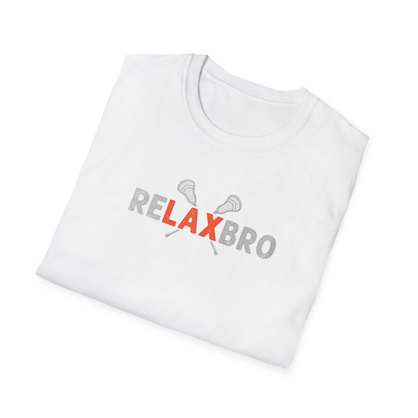 RELAXBRO Lacrosse Gray/Orange Softstyle T-Shirt