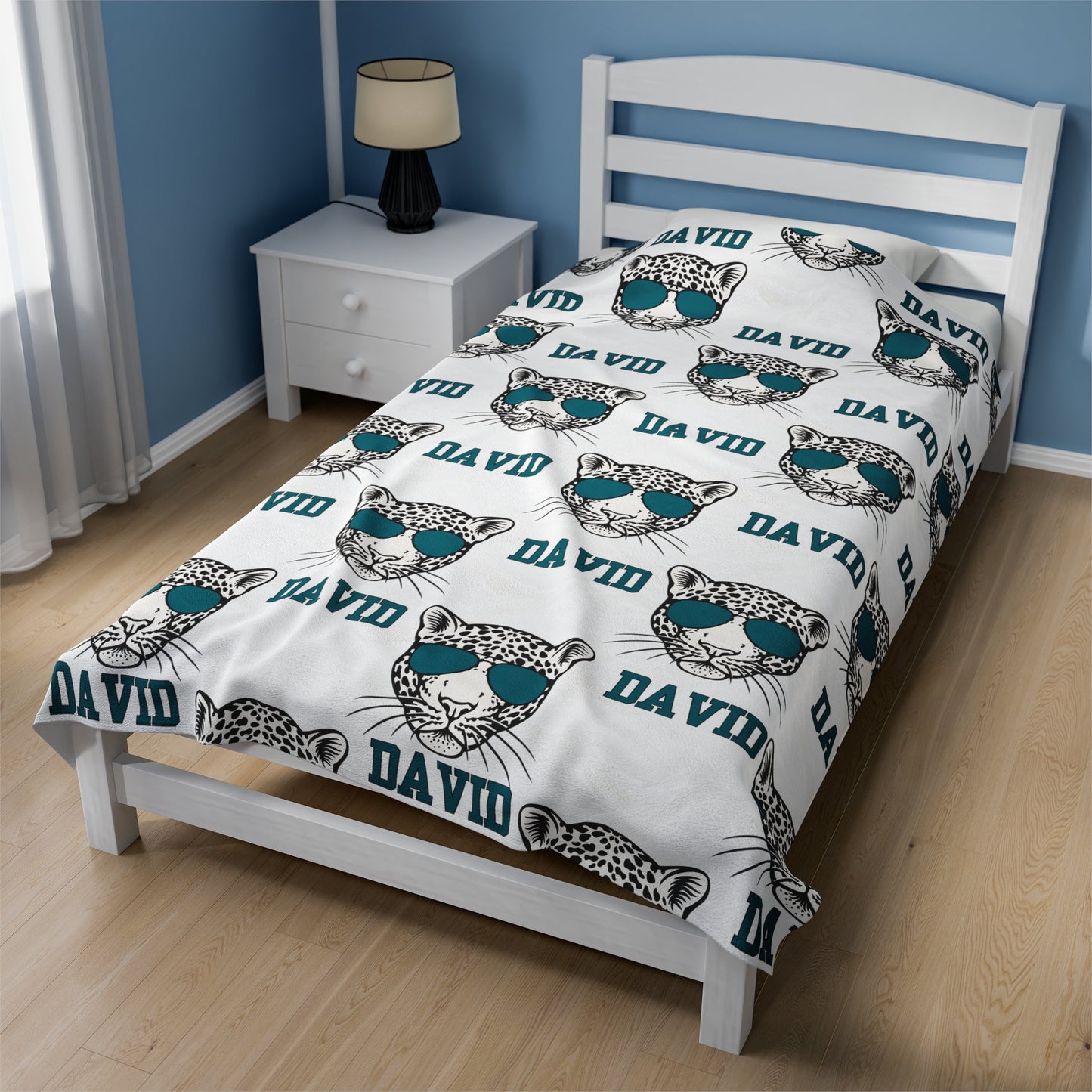 Jaguar Personalized Velveteen Plush Blanket