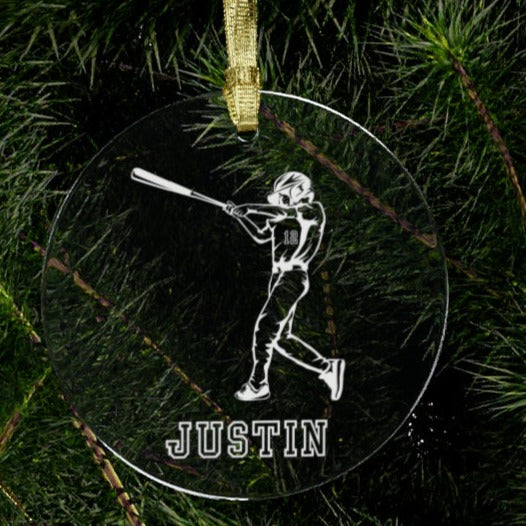 Custom Baseball Player Acrylic Ornament