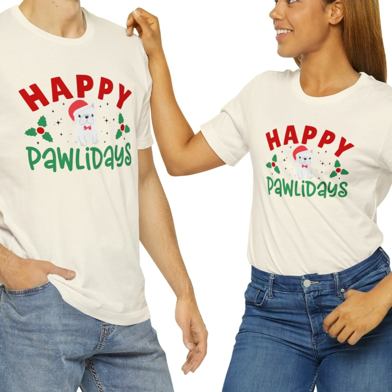 Happy Pawlidays Unisex Jersey Short Sleeve Tee