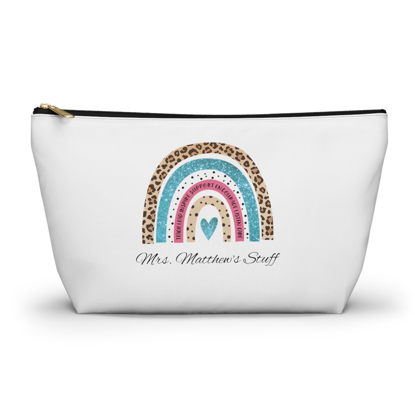 Personalized Teacher Accessory Pouch w T-bottom