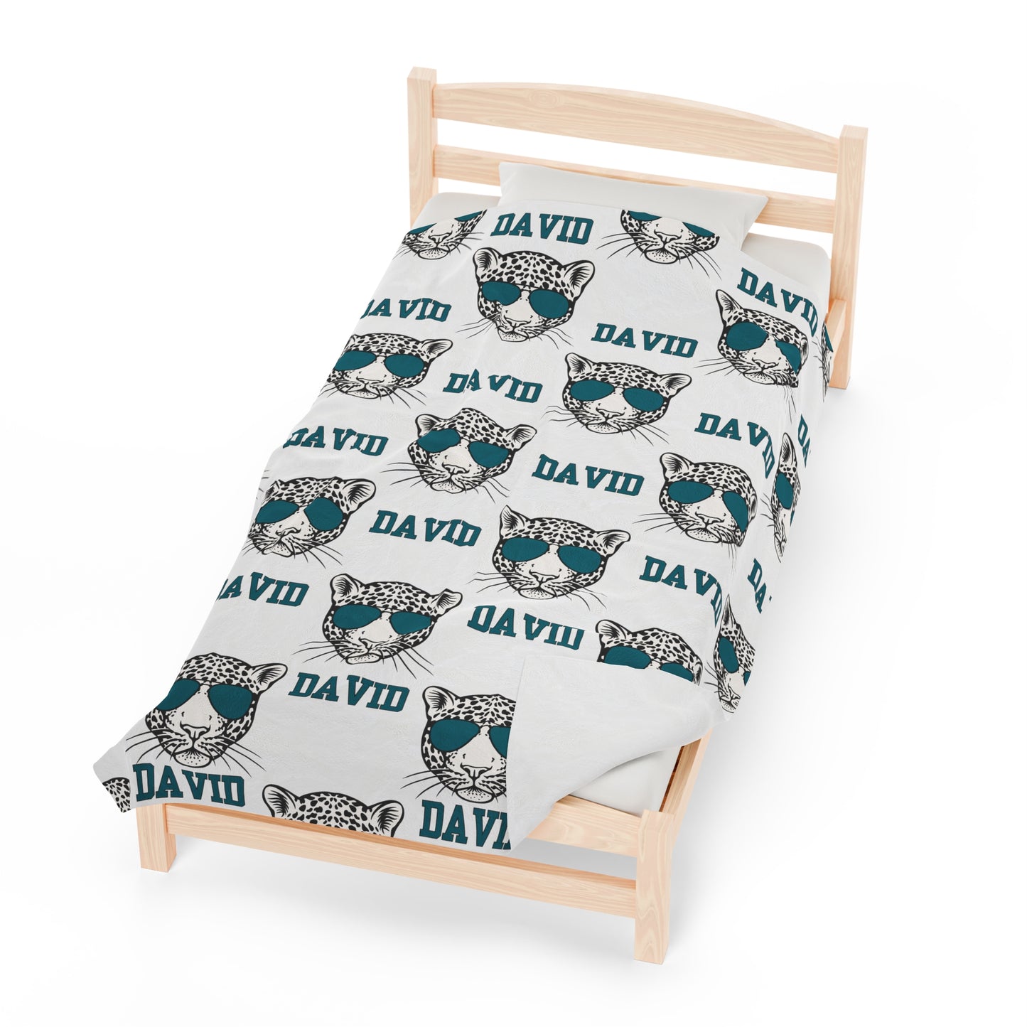 Jaguar Personalized Velveteen Plush Blanket