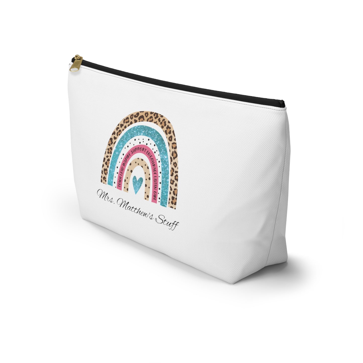 Personalized Teacher Accessory Pouch w T-bottom