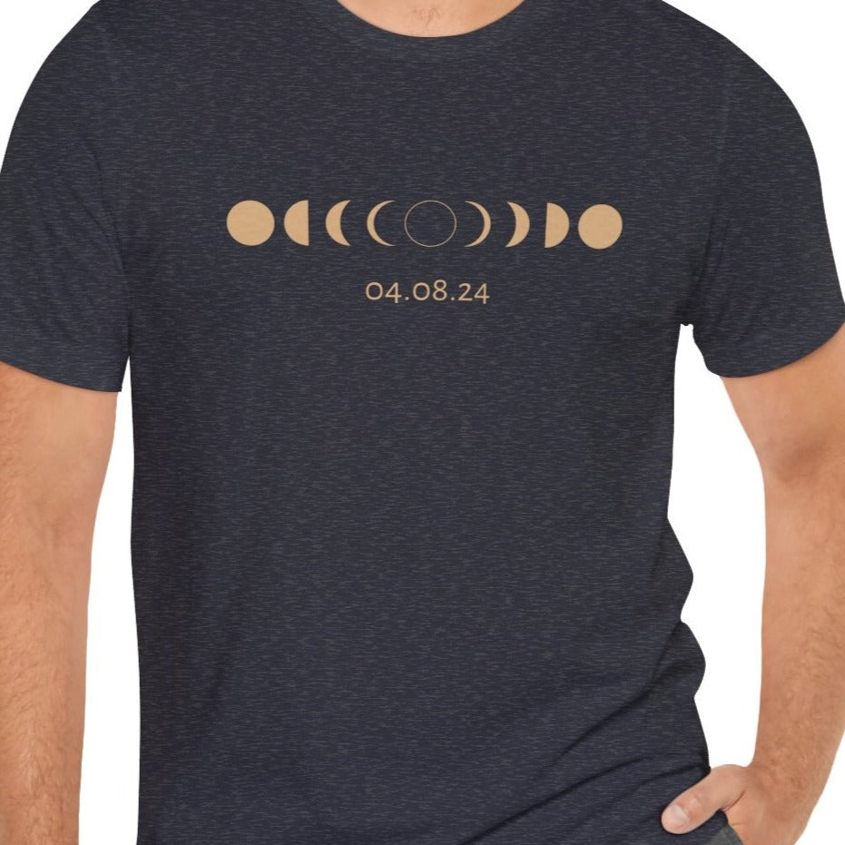 Eclipse Moon Phases 04.08.24 Unisex Jersey Short Sleeve Tee