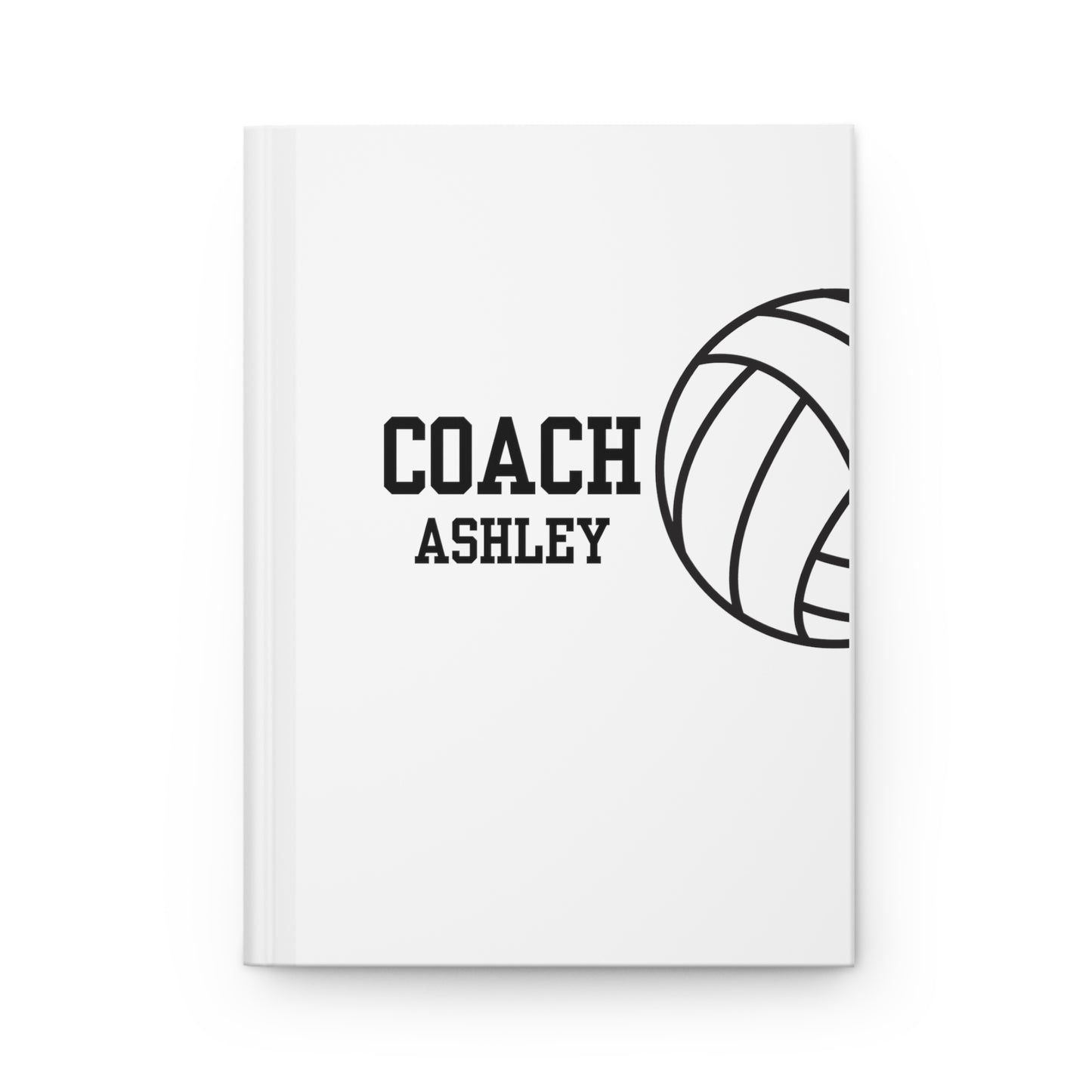 Personalized Coach Volleyball Matte Journal Hardcover