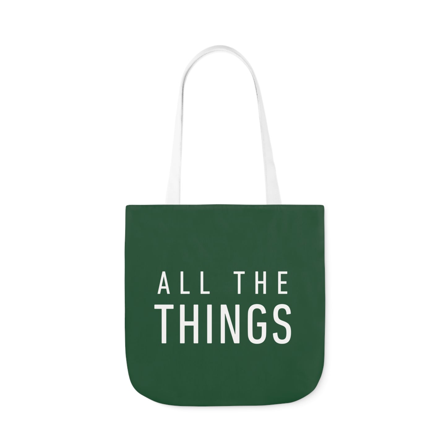 All The Things Green Polyester Canvas Tote Bag (AOP)