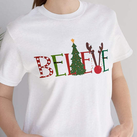 Believe Christmas Unisex Jersey Short Sleeve Tee