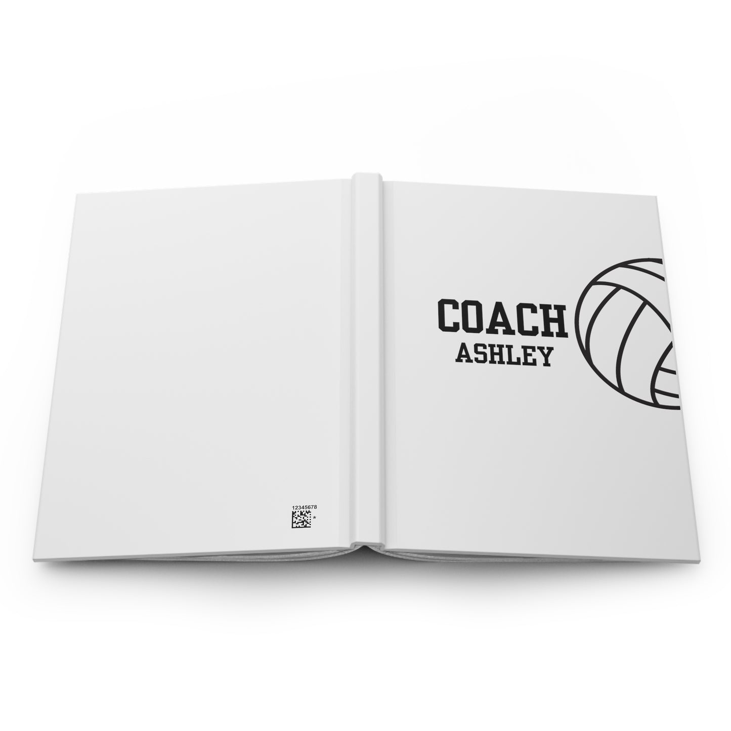 Personalized Coach Volleyball Matte Journal Hardcover