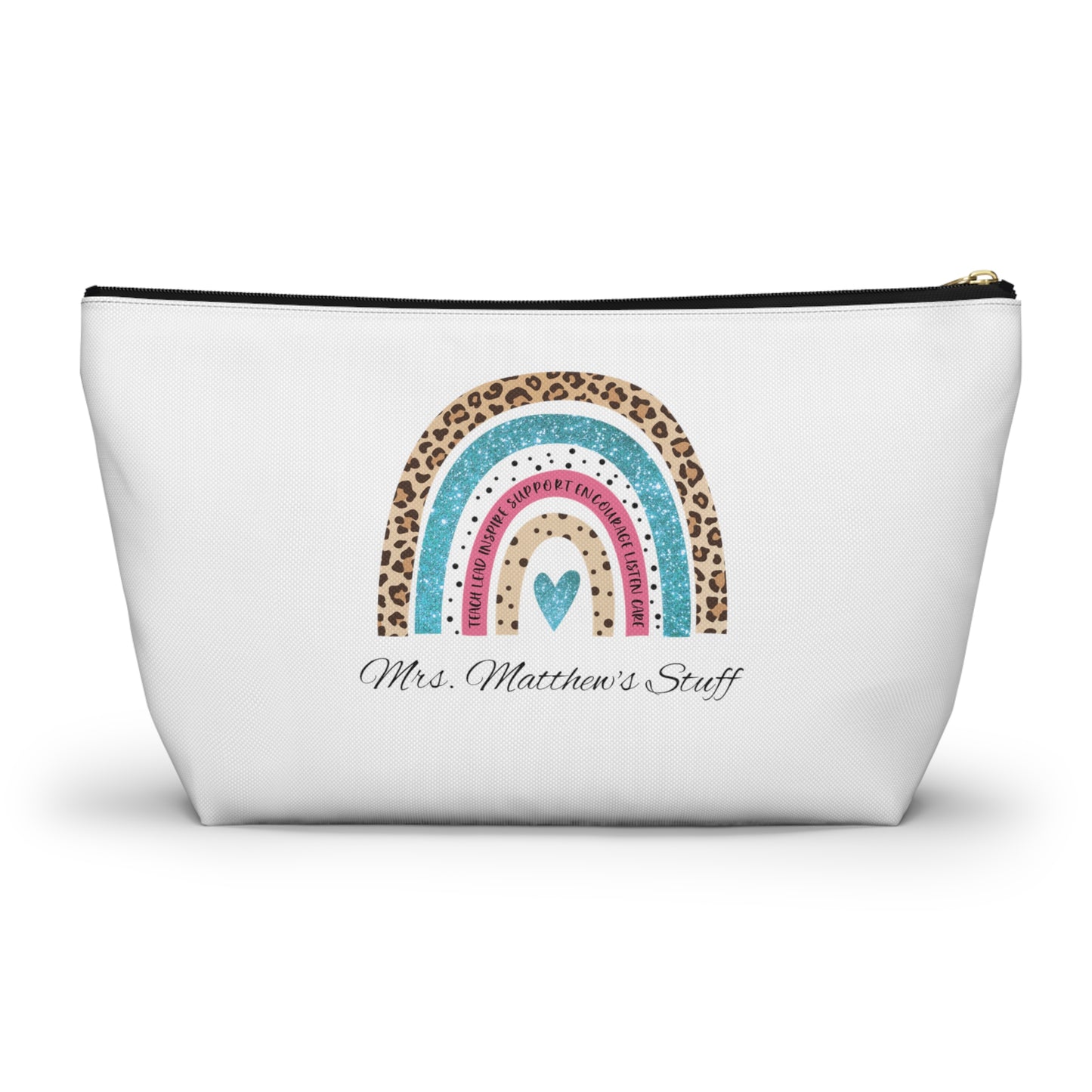 Personalized Teacher Accessory Pouch w T-bottom