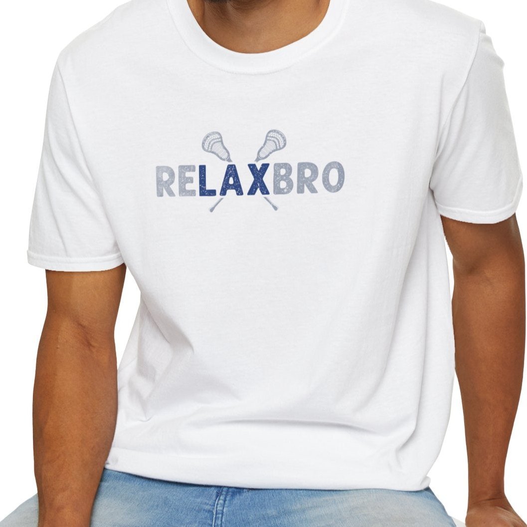 RELAXBRO Lacrosse Gray/Blue Softstyle T-Shirt