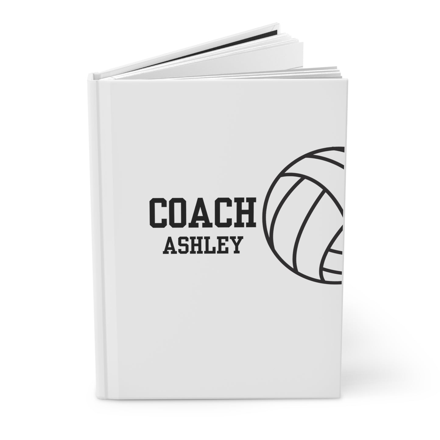 Personalized Coach Volleyball Matte Journal Hardcover