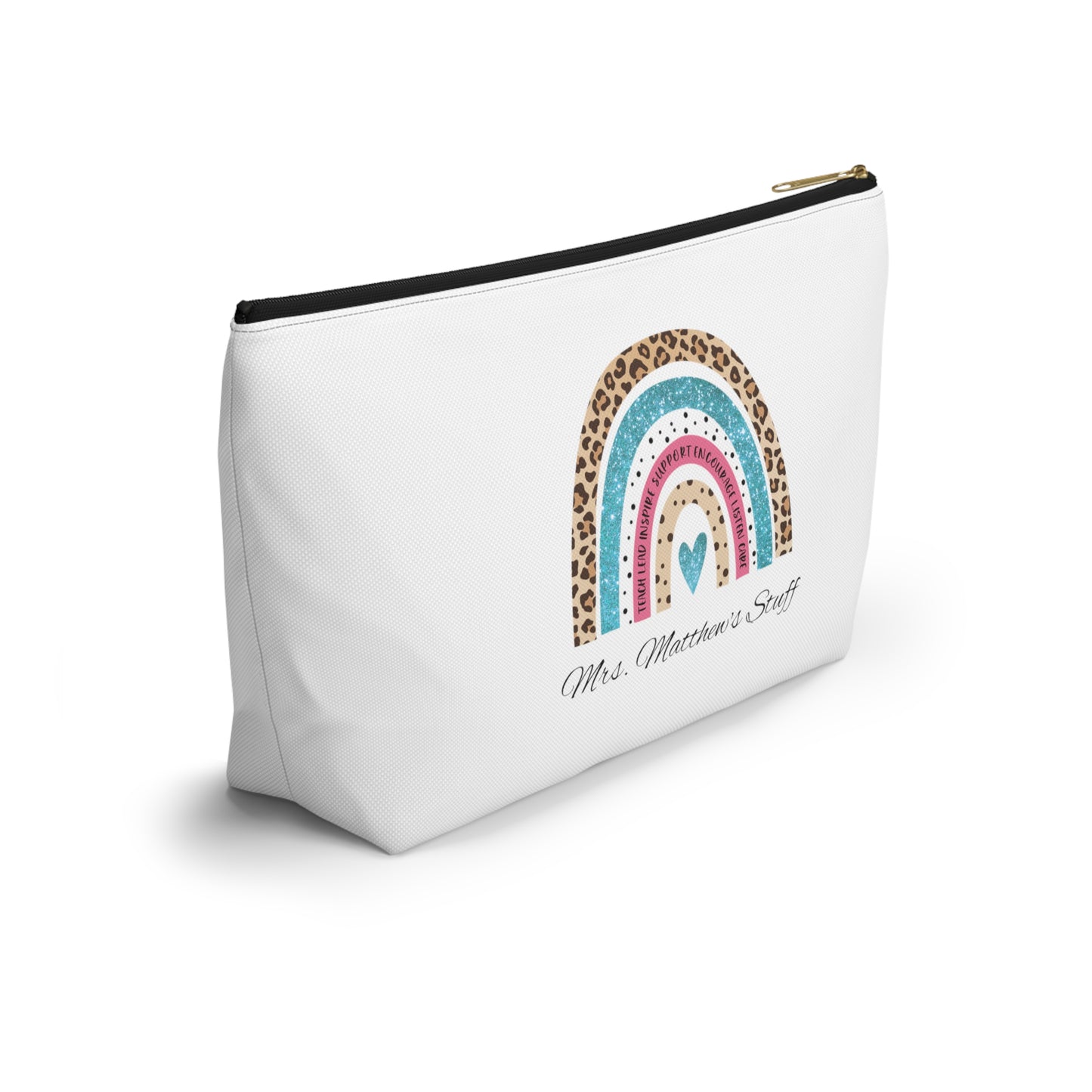 Personalized Teacher Accessory Pouch w T-bottom