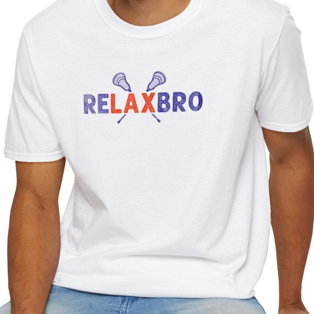 RELAXBRO Lacrosse Orange/Blue Softstyle T-Shirt