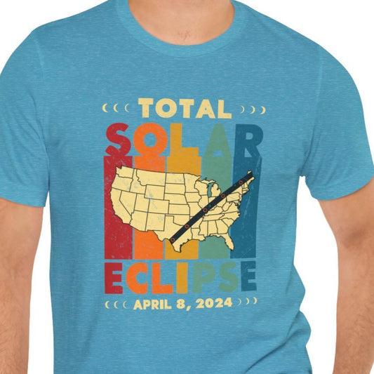 Total Eclipse Map Unisex Jersey Short Sleeve Tee