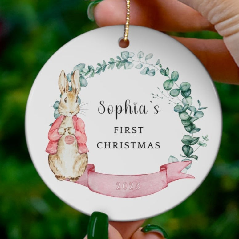 Custom Baby's 1st Christmas Ornament Ceramic Ornament