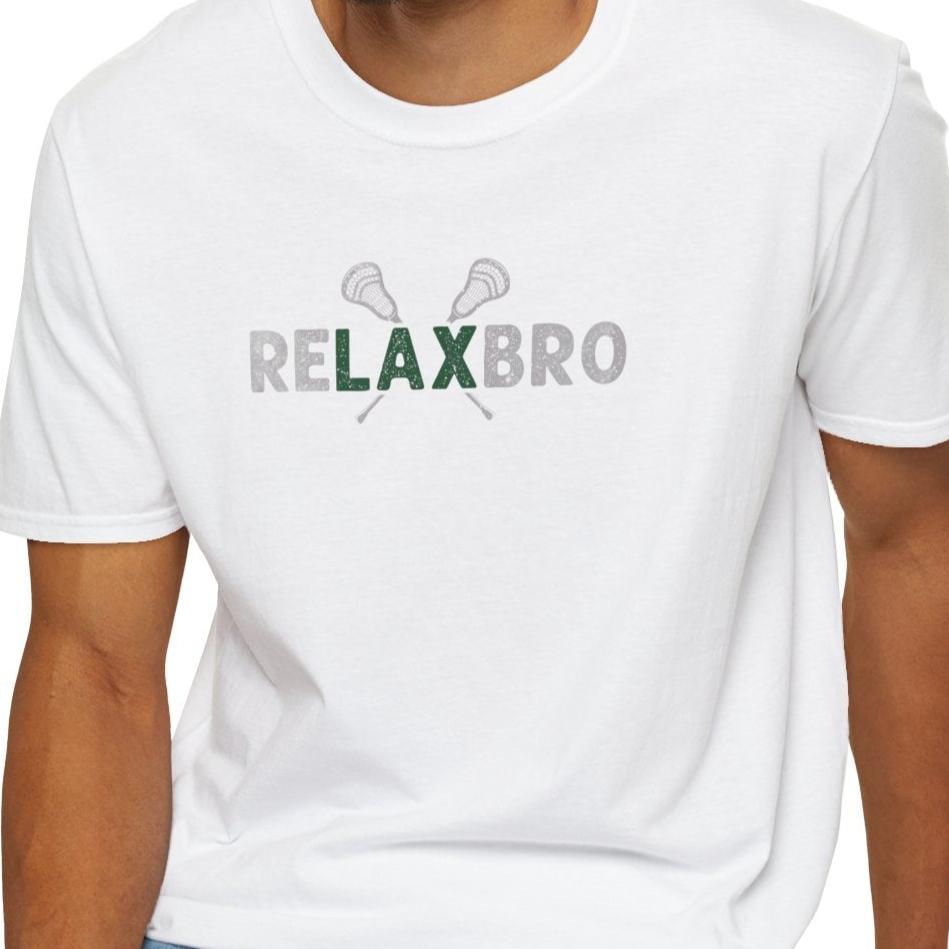 RELAXBRO Lacrosse Gray/Green Softstyle T-Shirt