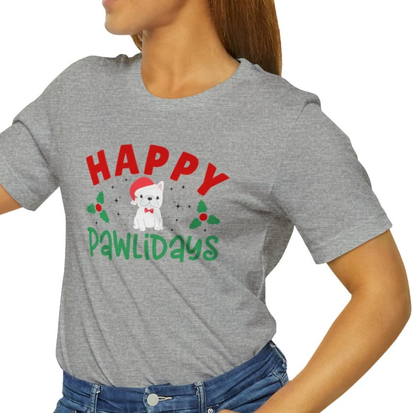 Happy Pawlidays Unisex Jersey Short Sleeve Tee